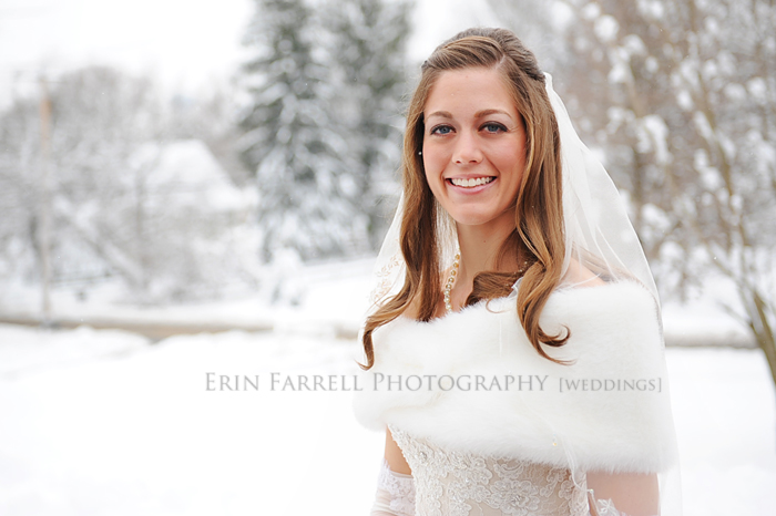 delaware wedding photographer, snowy wedding
